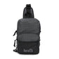 Men's Charcoal Grey Solid Crossbody Bag - baeb844b-e48f-4ca4-a909-ce33f729231b View