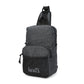 Men's Charcoal Grey Solid Crossbody Bag - 0bd41321-26d7-4426-8479-320e3d050020 View
