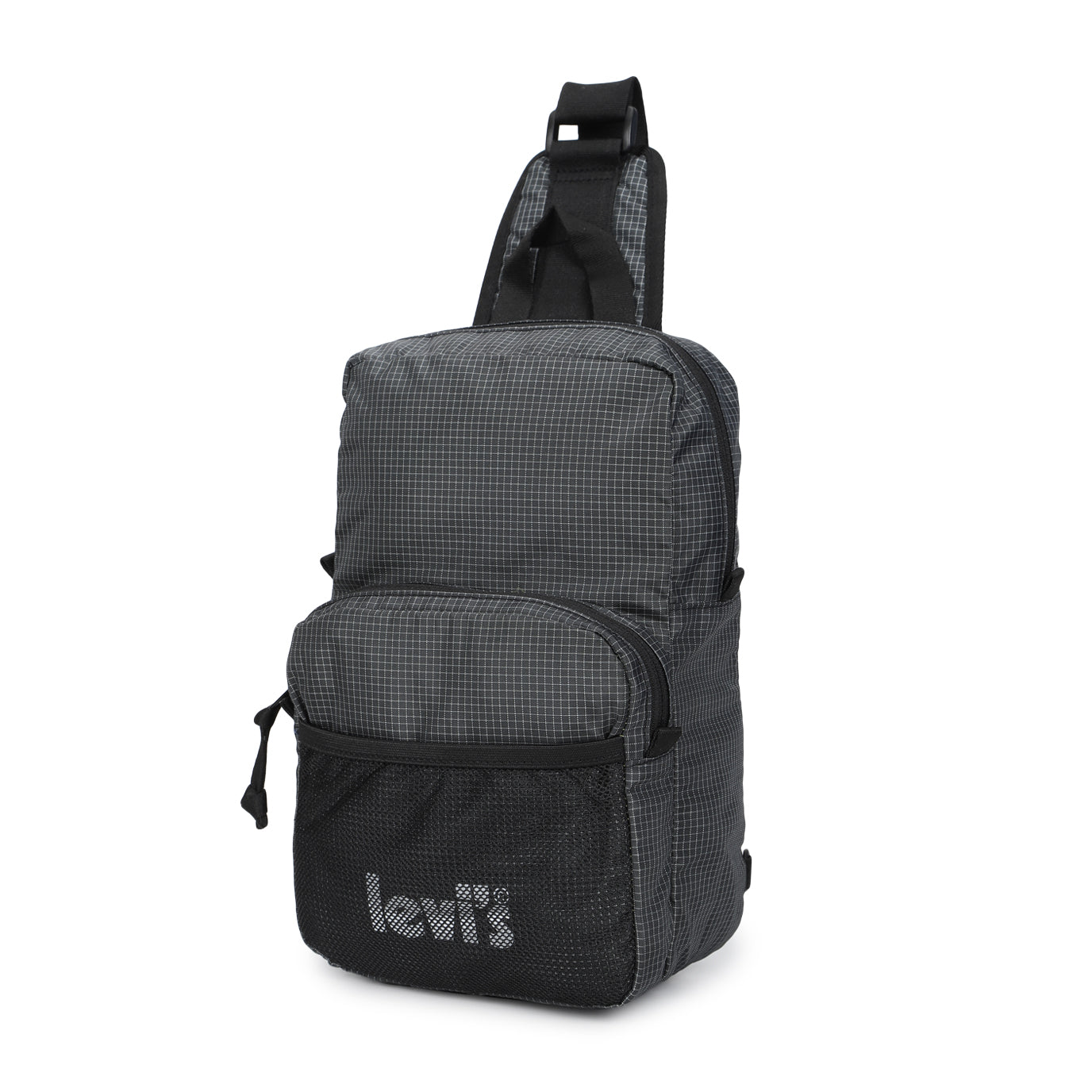 Men's Charcoal Grey Solid Crossbody Bag - 0bd41321-26d7-4426-8479-320e3d050020 View