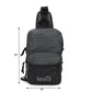 Men's Charcoal Grey Solid Crossbody Bag - 9b09a1da-8b1b-4013-8b8d-3e18ede58c94 View
