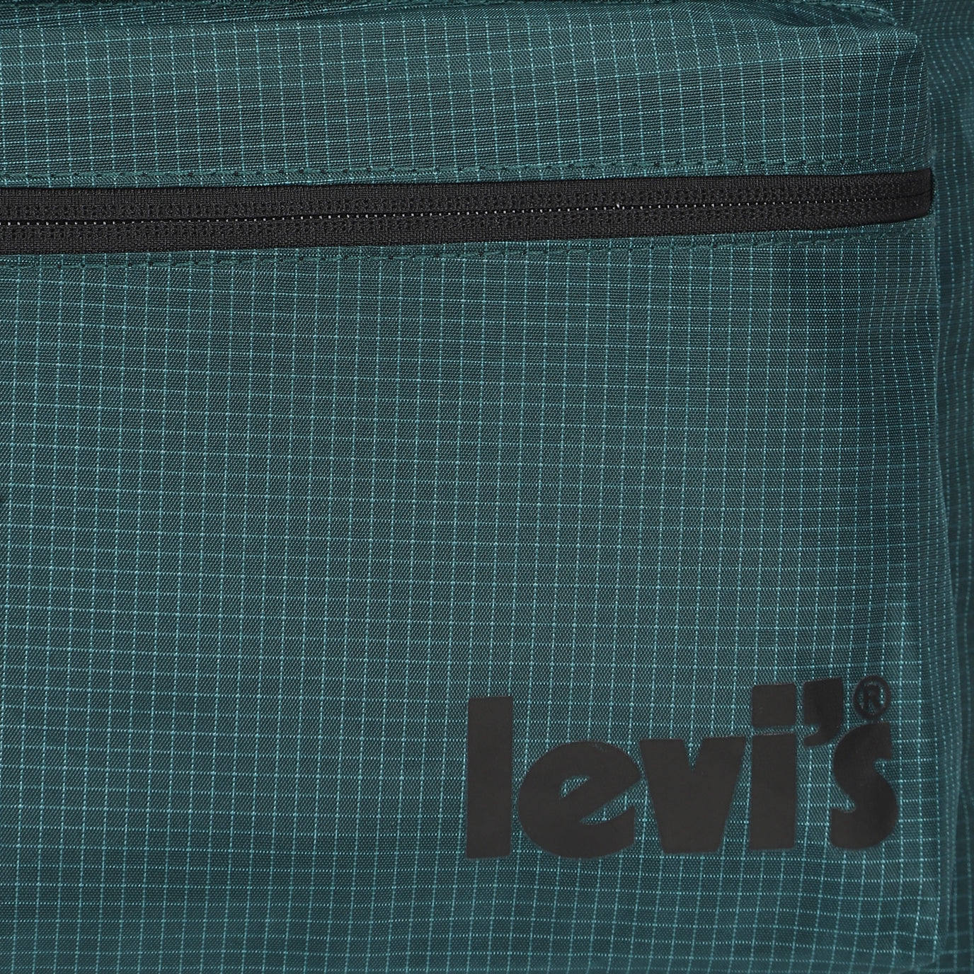 Men's Teal Green Solid Backpack - FrontDetail View