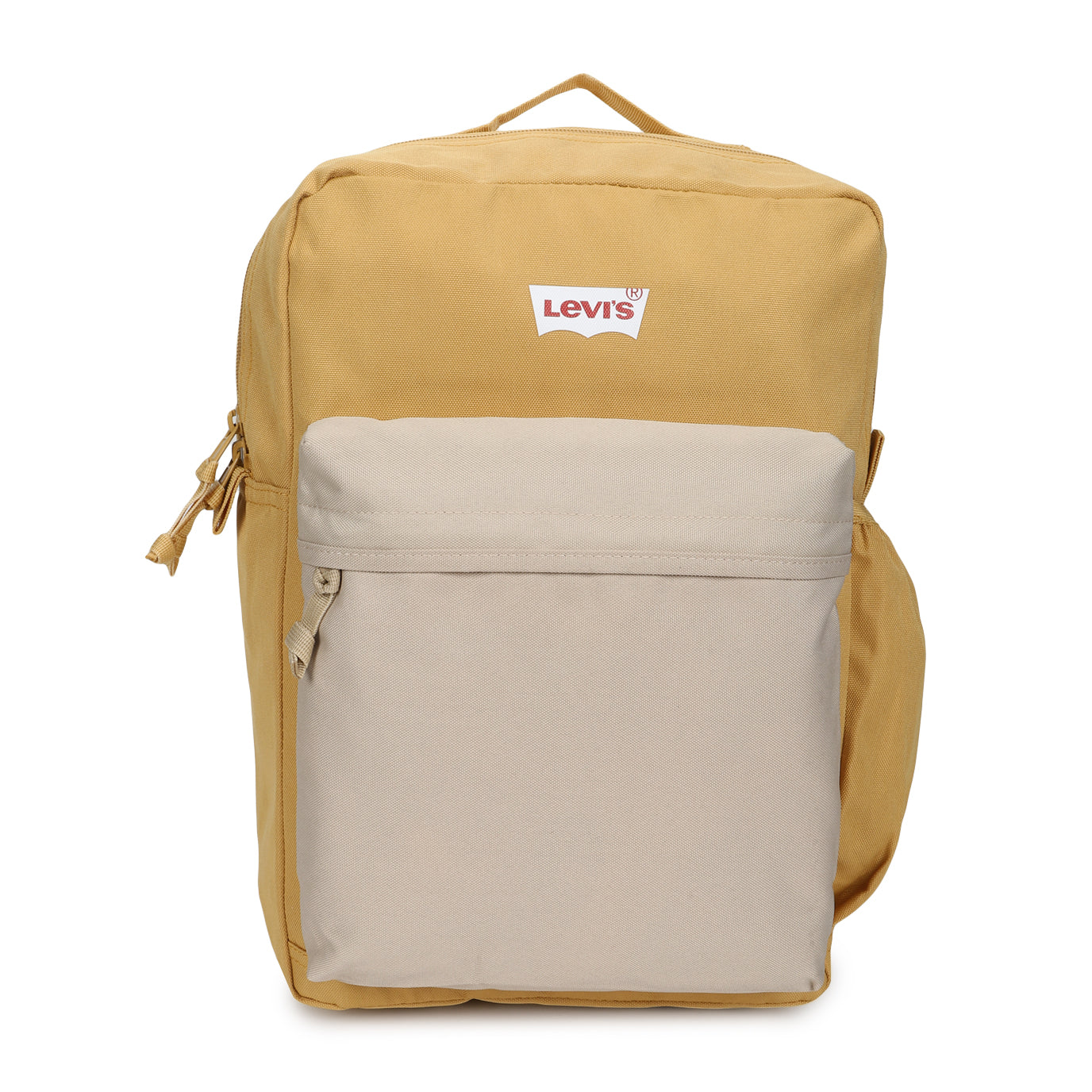 Men's Beige Colorblock Backpack - f63490f6-5307-40d3-9e2e-854c29c35475 View