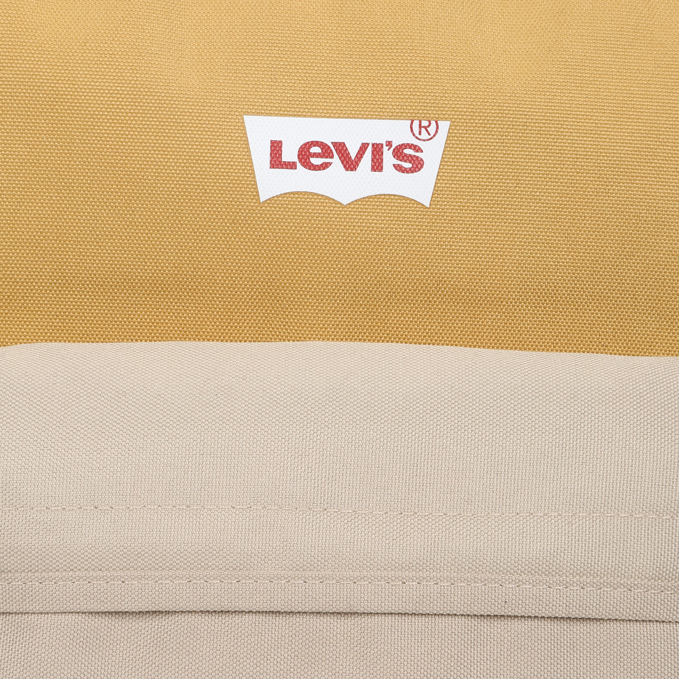 Men's Beige Colorblock Backpack - FrontDetail View
