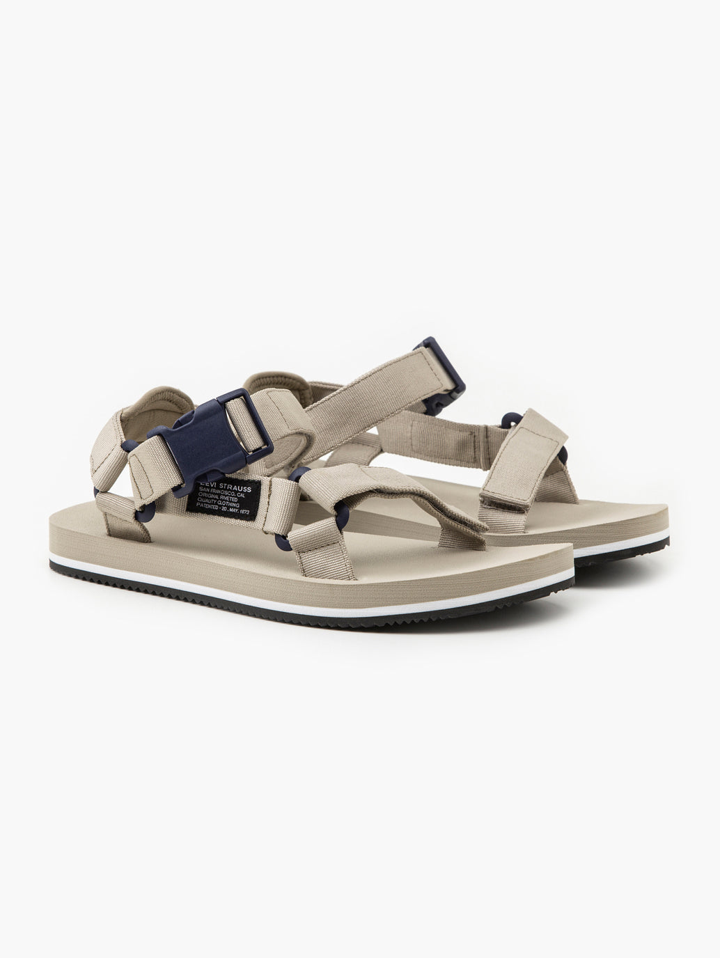 Men's Beige Solid Sandals - 6f021952-cf34-43e1-9b1b-6d49e10e3c3d View