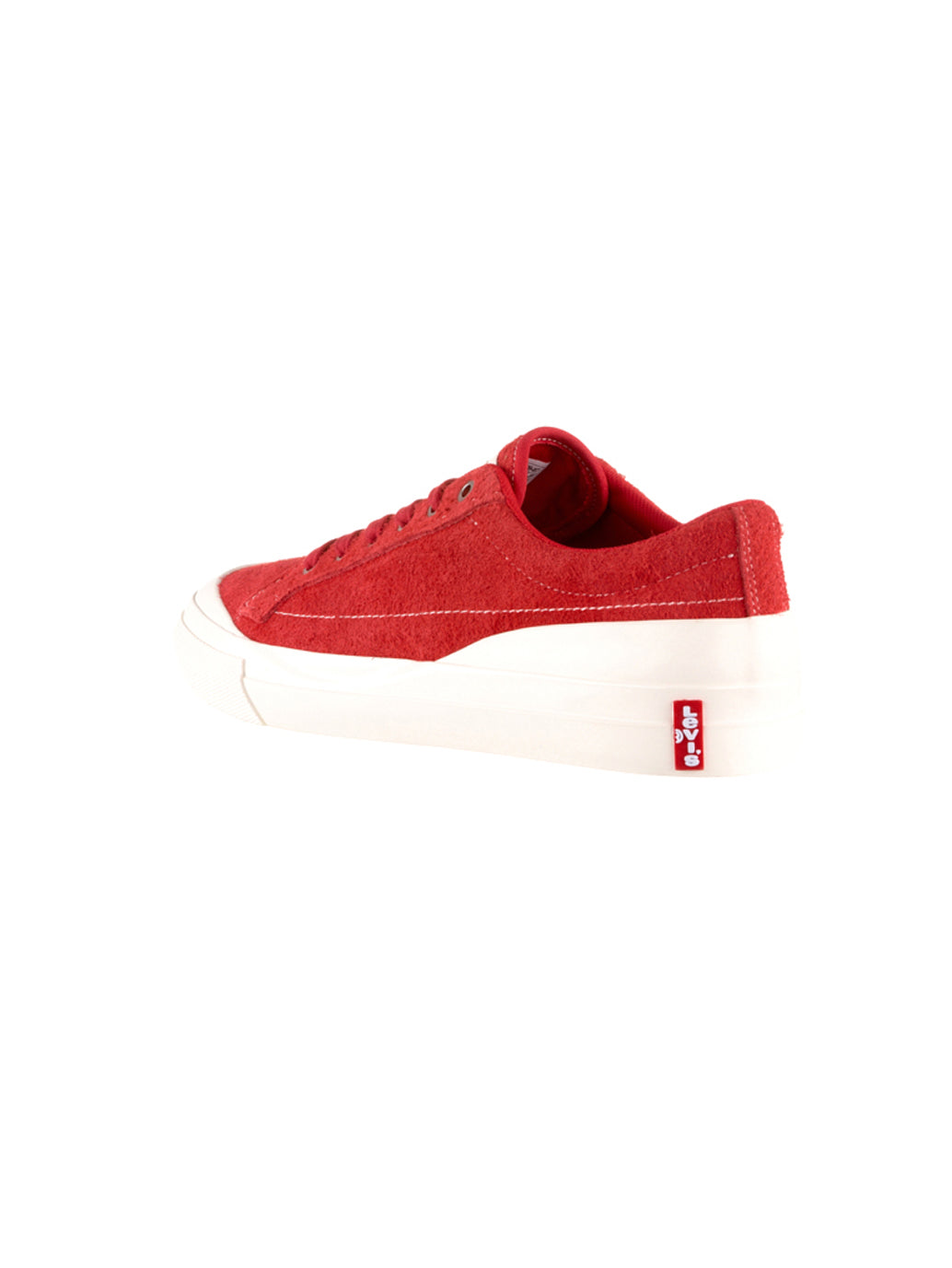 Men's Red & White Low Top Suede Casual Shoes - b394fe8d-4206-4ec4-93d9-5ad14429f5b3 View
