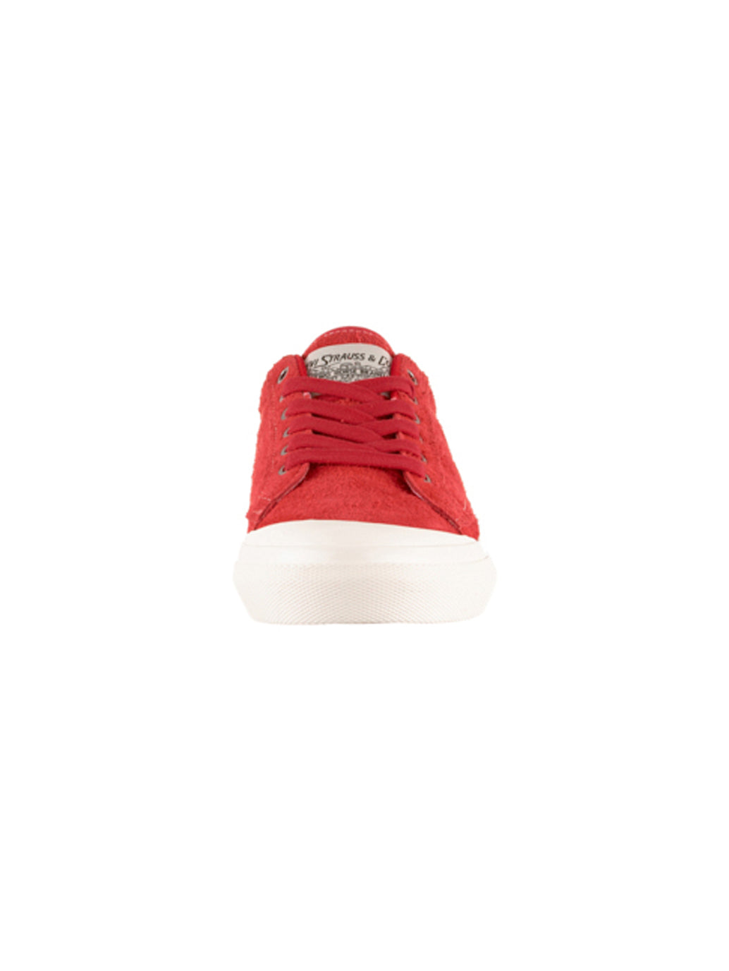 Men's Red & White Low Top Suede Casual Shoes - 1ceaa104-cf5f-4ff5-9b43-7b64b81e57ee View