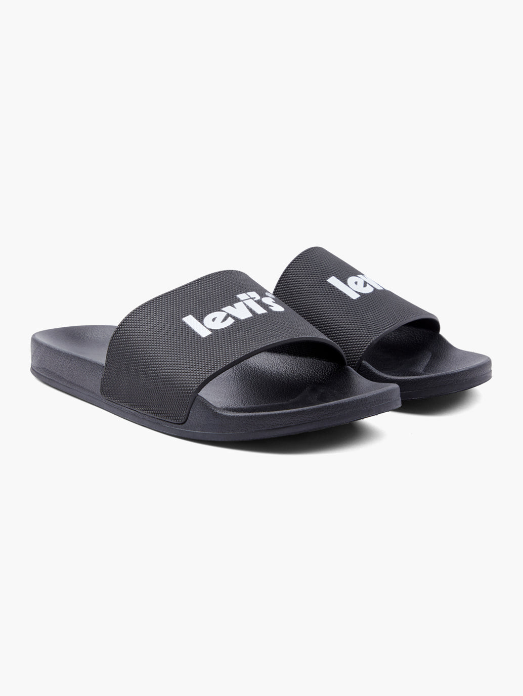 Men's Black Logo Printed Slides - 47ba9767-73e9-4fee-a1b9-eacb6259d1d9 View