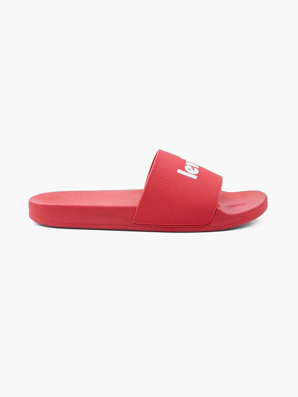 Men's Red Logo Printed Slides - 56fb7488-42b5-4650-91b5-281012e85735 View