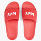 Men's Red Logo Printed Slides - 68be9986-dd35-4a09-b198-e47f2a904226 View