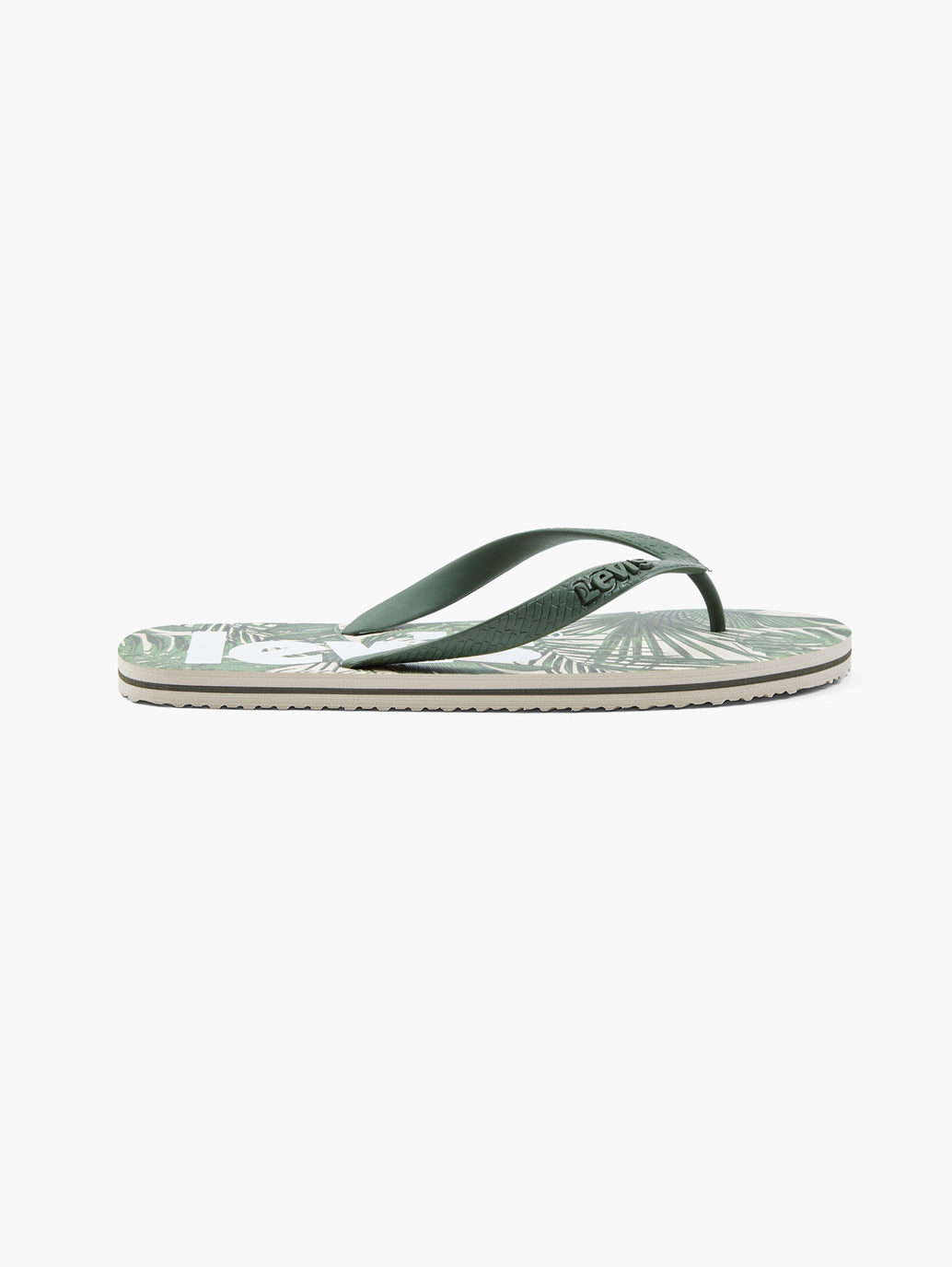 Men's Green Printed Flip-Flops - 106a4f4f-3a23-48fb-b5af-5259c80a7962 View