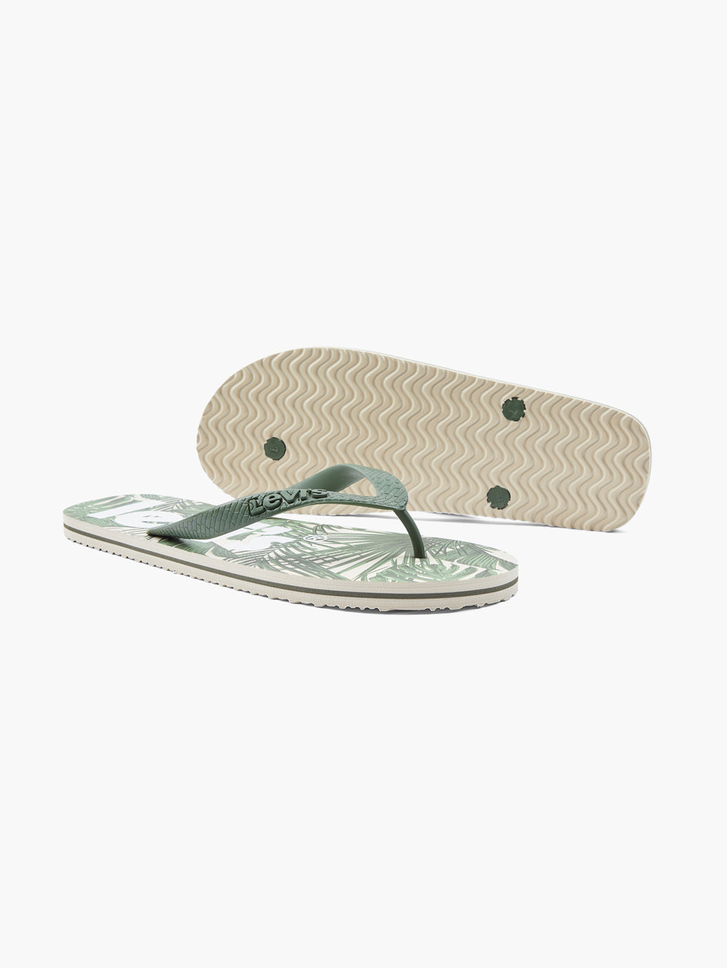 Men's Green Printed Flip-Flops - 97080e4b-a39a-455e-9dd5-cea12a6d102e View