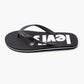 Men's Black Debossed & Printed Logo Flip-Flops - 85a2a3b2-1113-4565-b0d2-0ec19ed3a744 View