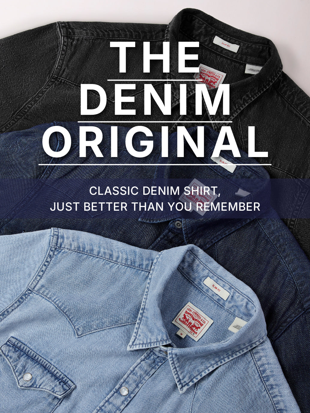 Men's Solid Slim Fit Denim Shirt - ac7eb30e-c336-4ce3-bbbc-c4123d70df4d View