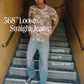 Men's 568 Navy Blue Loose Fit Mid Rise Jeans - FitNav568 View