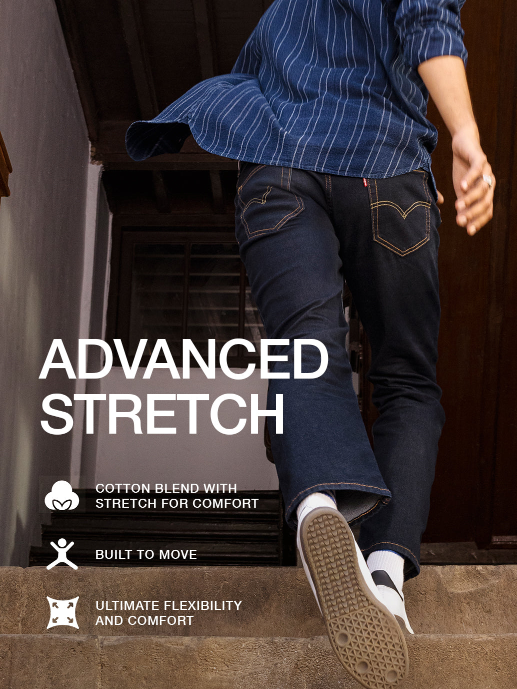 Men's 65504 Blue Skinny Fit Mid Rise Jeans - ca5f297c-87ee-457e-8faf-be6849ef90e5 View