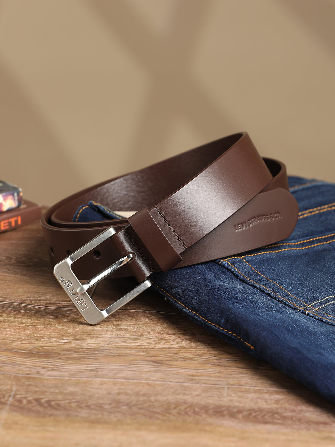 Men's Brown Solid Belt