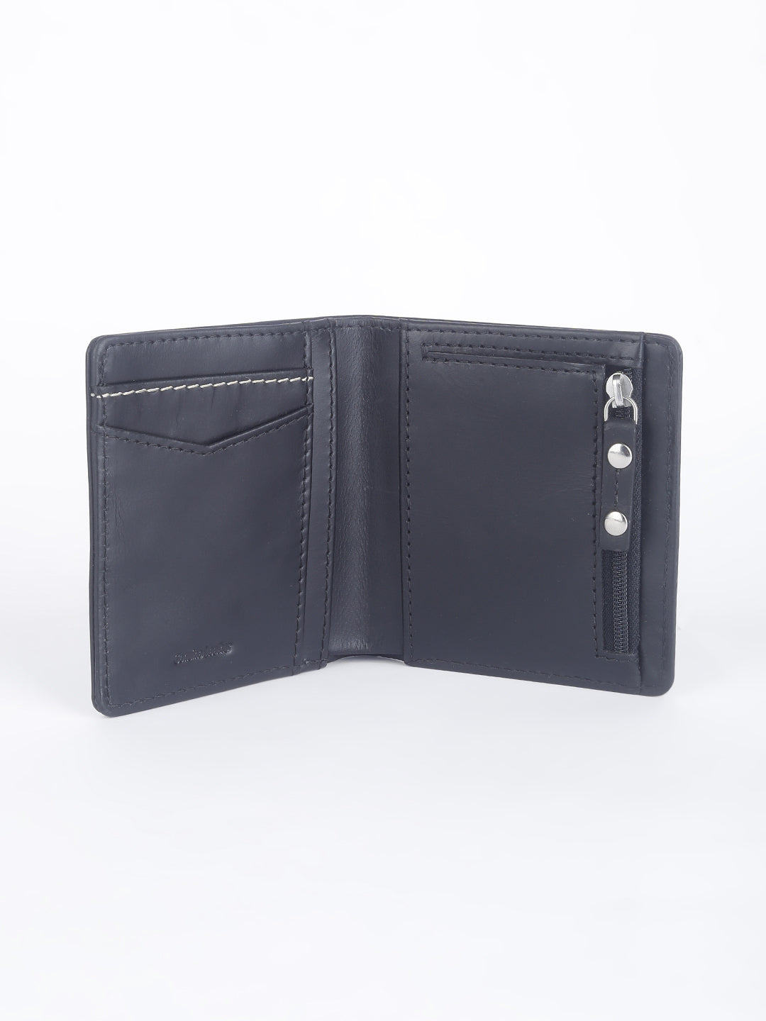 Men's Black Solid Bi-Fold Wallet - 0007 View