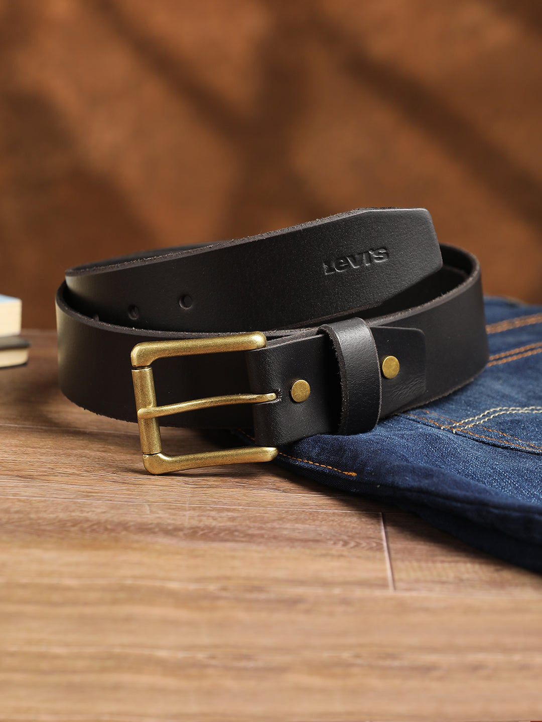Men's Black Solid Belt