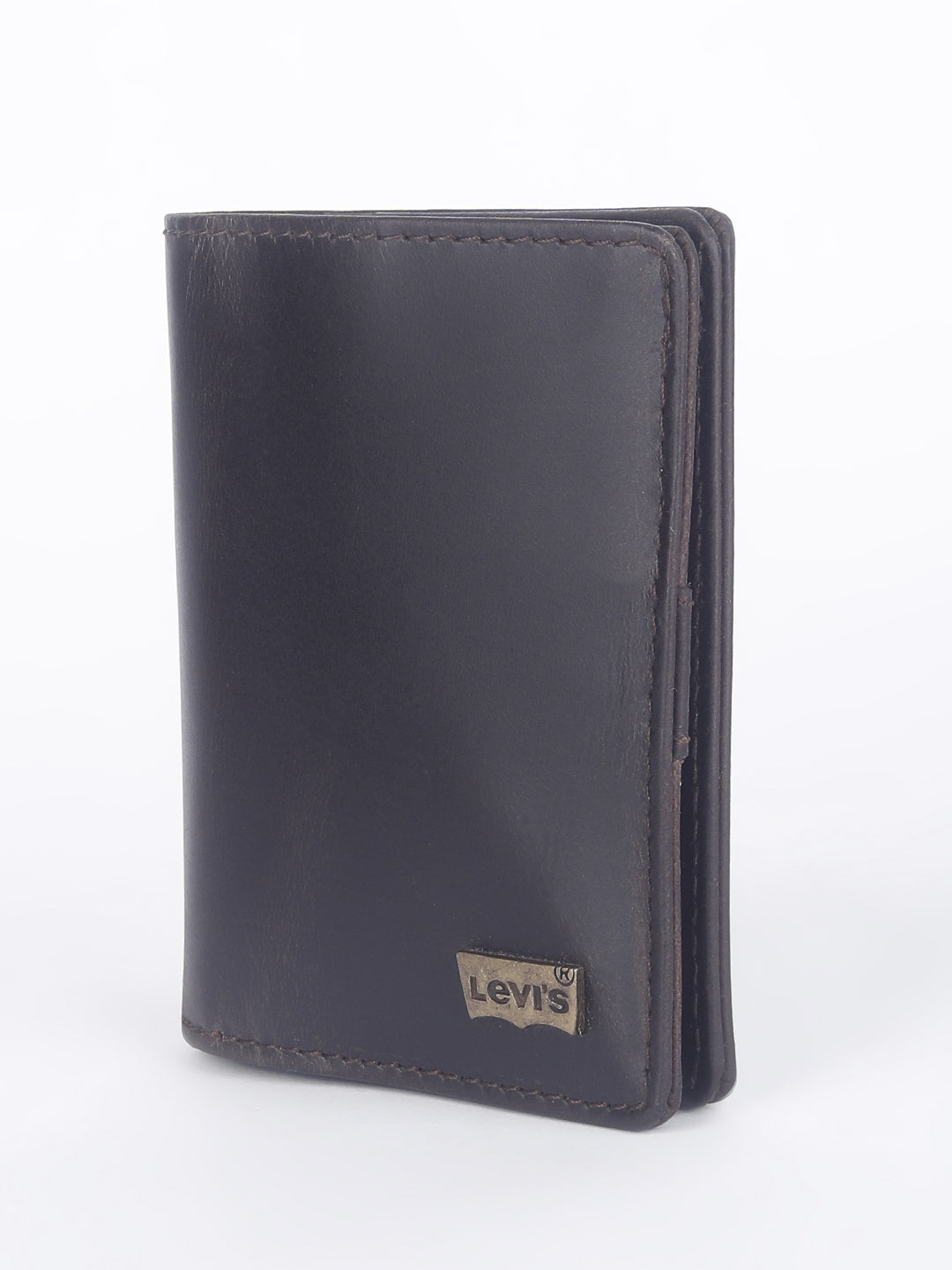 Men's Brown Solid Card Holder - 20e071b6-53f4-41c0-a32b-fd681c80a4aa View