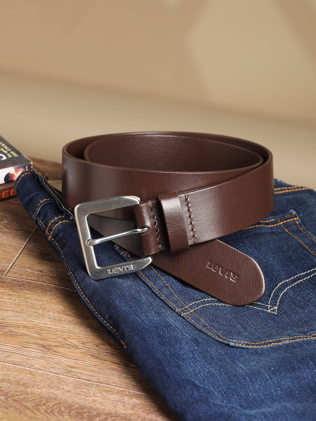 Men's Brown Solid Belt