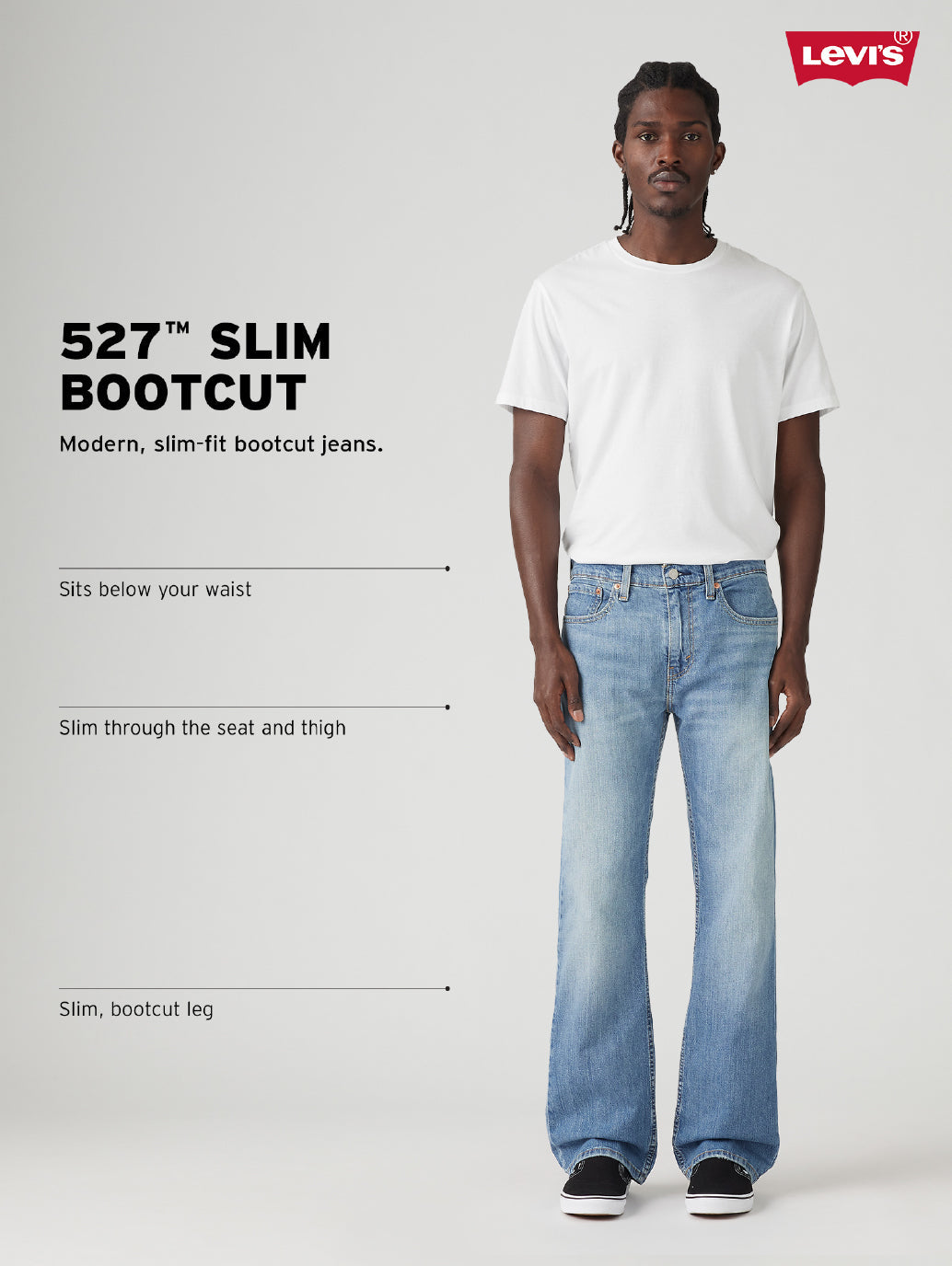 Men's 527 Dark Blue Bootcut Fit Hyper Stretch Jeans - 5a216d41-7a6c-4023-83a6-225772cc7c19 View