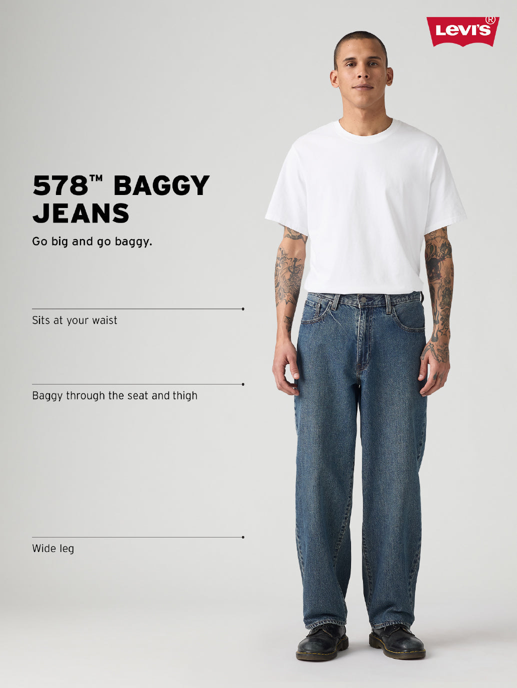 Men's 578 Dark Indigo Baggy Fit Mid Rise Carpenter Jeans - 35198253-99eb-4b61-bbf9-1f082bf84358 View