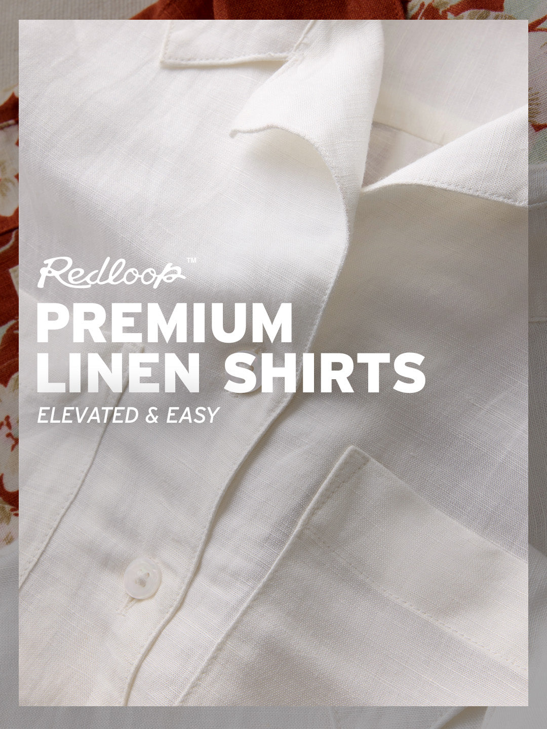 Men's Redloop Solid Slim Fit Linen Shirt - Linen View