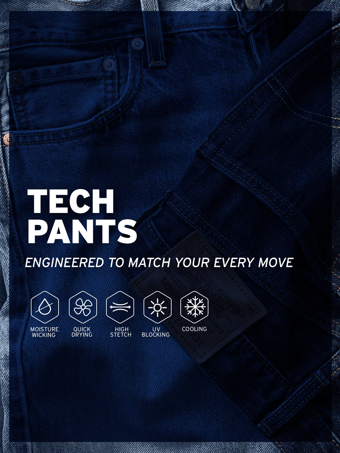 Men's Navy Regular Fit Tech Pant Chinos - techpants View
