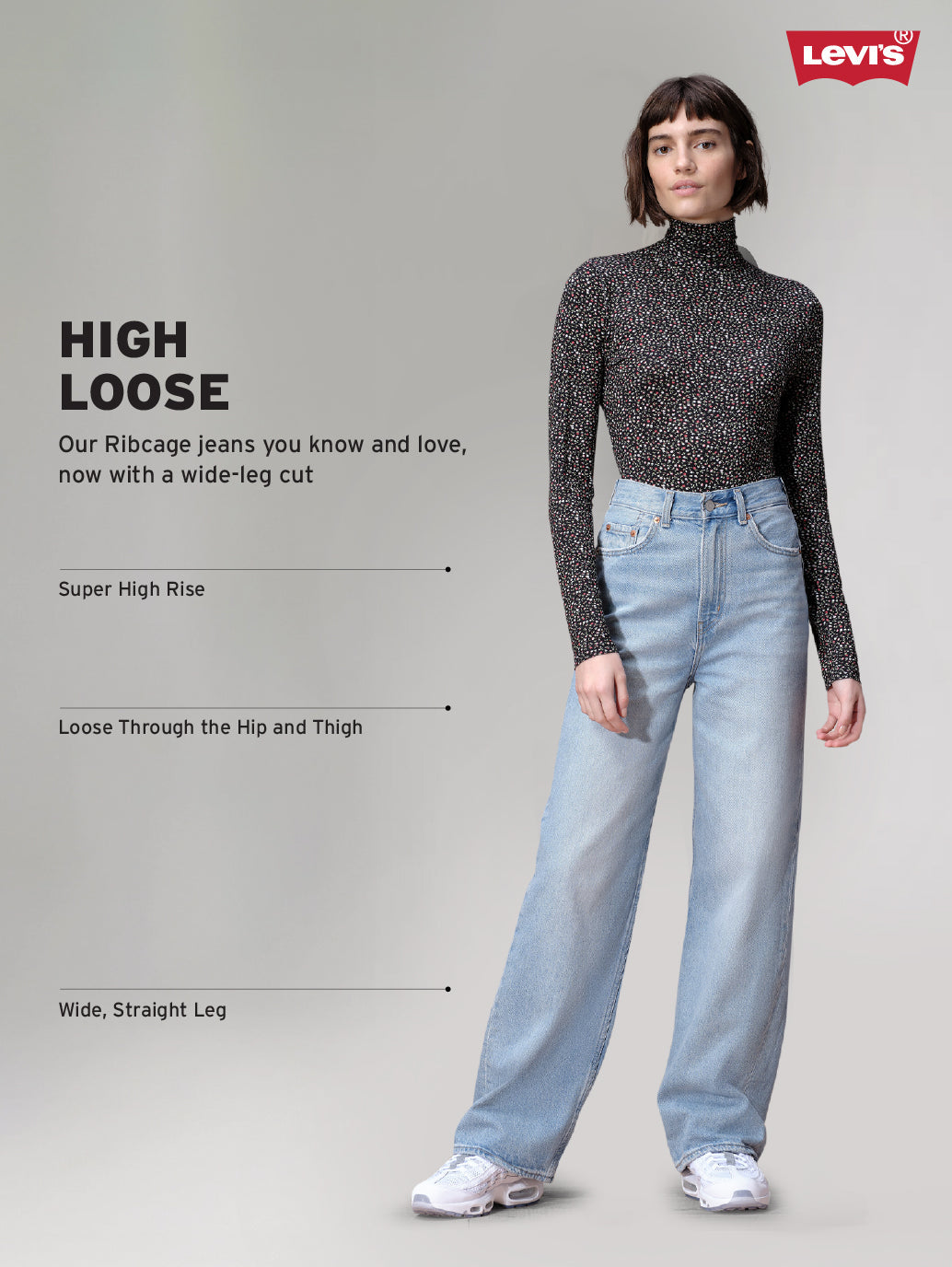 Women's Med Indigo Loose Fit High Rise Jeans - 19dd119e-39f4-4f82-8f07-accfe033d4c8 View