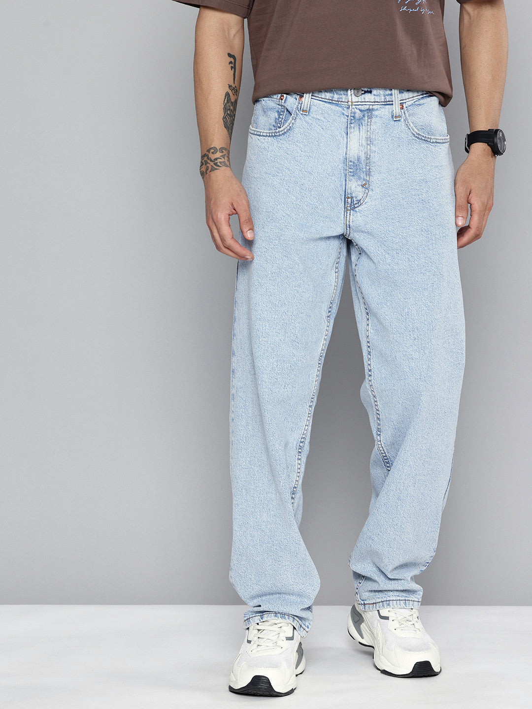 Men's 568 Light Indigo Loose Fit Mid Rise Jeans - aaa79a2960fe4e4fba632710dd23c2b0 View