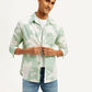 Men's Floral Slim Fit Linen Shirt - Styleshot View