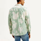 Men's Floral Slim Fit Linen Shirt - Back View