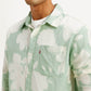Men's Floral Slim Fit Linen Shirt - Detail View