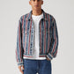 Men's Striped Multicolor Denim Jacket - a1a6eafa649268095f87181ad681c01d View