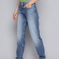 Women's 80s Mom Blue Loose Fit Mid Rise Jeans - a321cb2e-834b-44b8-a304-0b2f483e83e41739531520076-Womens-Mid-Rise-Relaxed-Tapered-Fit-Blue-Jeans-6501739531519-2 View