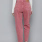 Women's 80s Mom Pink Loose Fit High Rise Jeans - 3 View