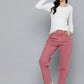 Women's 80s Mom Pink Loose Fit High Rise Jeans - 4 View