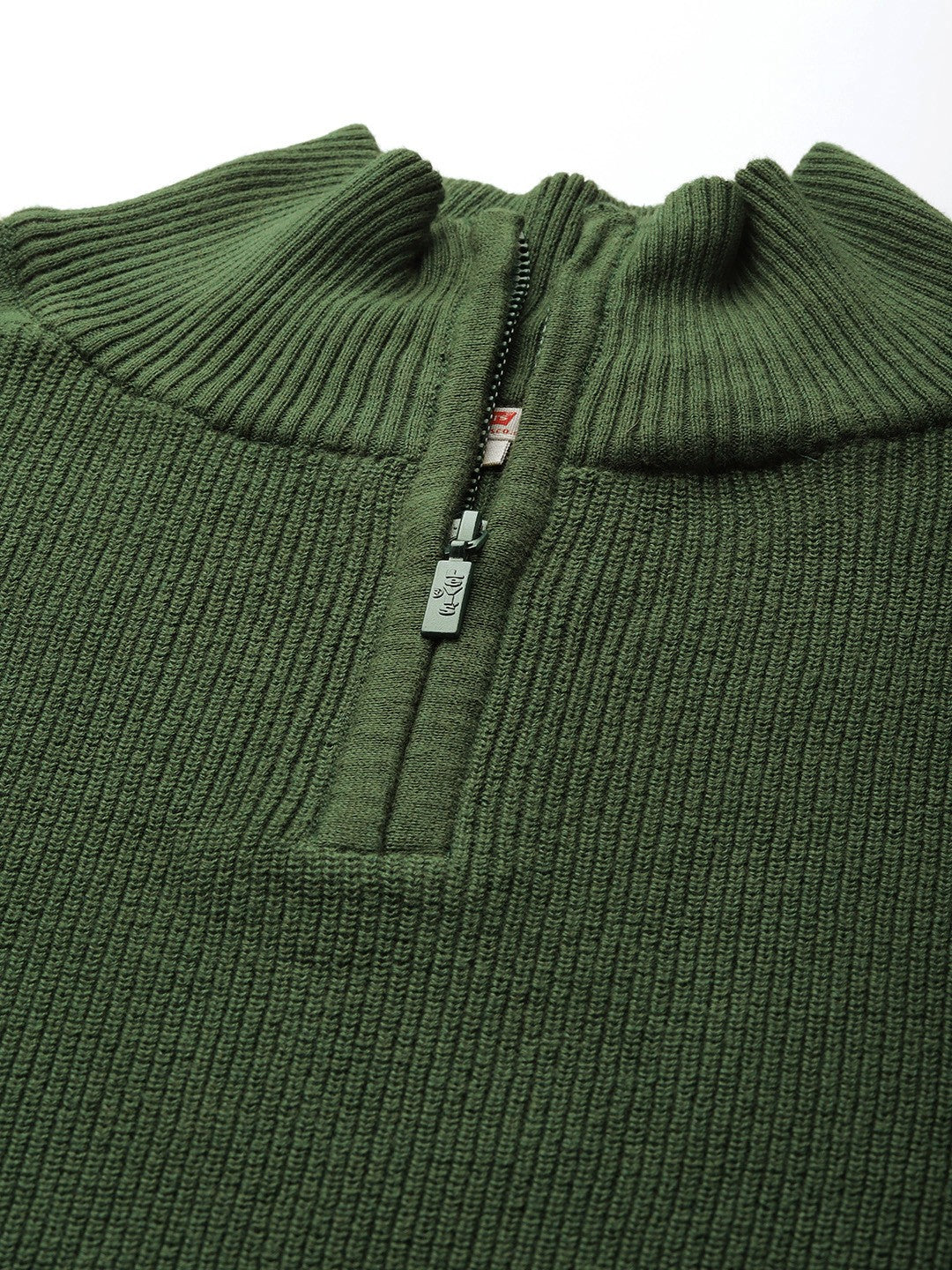 Men's Striped Green High Neck Sweater - a6e97295-34fc-4704-afb8-1f4c4f14a4281729771586154-Levis-Men-Sweaters-5391729771585674-2 View