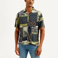 Men's Resort Collar Ethnic Motif Relaxed Fit Shirt - Front View
