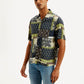 Men's Resort Collar Ethnic Motif Relaxed Fit Shirt - Side View