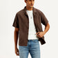 Men's Resort Collar Textured Relaxed Fit Shirt - Styleshot View