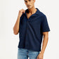 Men's Resort Collar Textured Relaxed Fit Shirt - Styleshot View