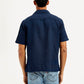 Men's Resort Collar Textured Relaxed Fit Shirt - Back View