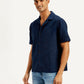 Men's Resort Collar Textured Relaxed Fit Shirt - Side View