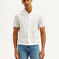 Men's Resort Collar Embroidered Relaxed Fit Shirt - Front View
