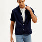 Men's Resort Collar Textured Relaxed Fit Shirt - Styleshot View
