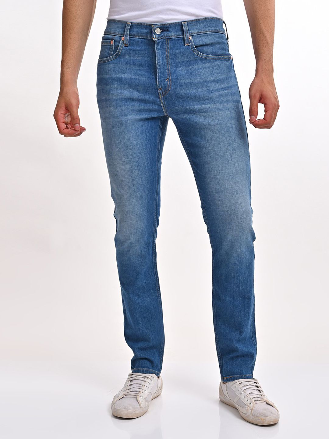 Men's 512 Blue Slim Tapered Fit Mid Rise Jeans - aac1ee1cbb98098cfe1ce011c63a5d80 View