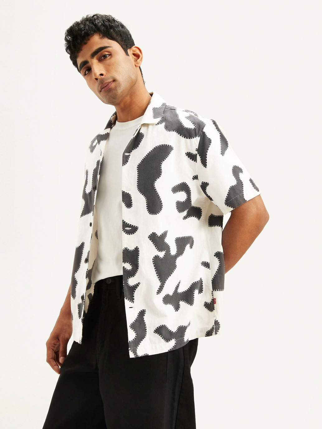 Men's Resort Collar Abstract Regular Fit Shirt