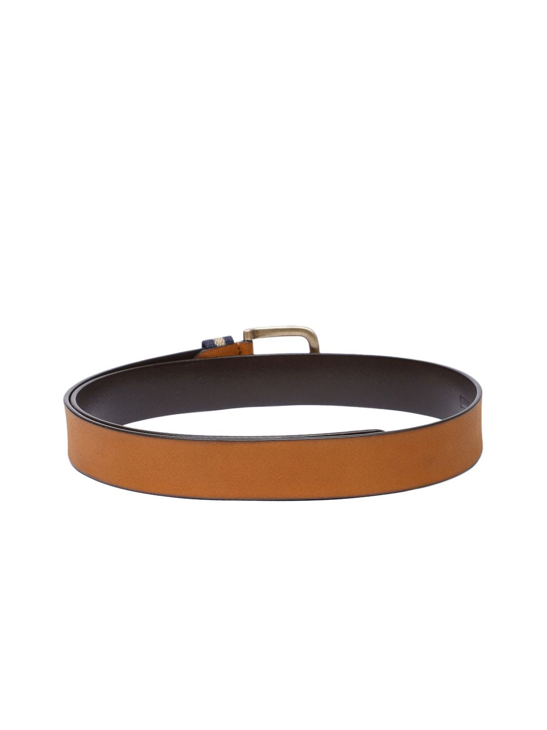 Men's Tan Solid Belt - b7f41484-1aad-4413-b450-e8592f0f7c4e1742204279154-Men-Solid-Leather-Belt-8121742204278975-2 View