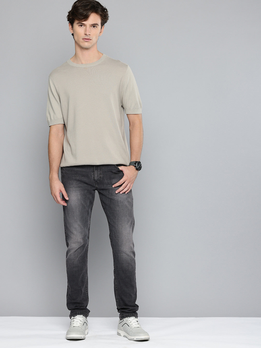 Men's 512 Black Slim Tapered Fit Mid Rise Jeans - bb032acc-ca81-4f1a-b2b4-e59bf23284031747302446170-Mens-512-Slim-Tapered-Fit-Black-Jeans-421747302445722-4 View